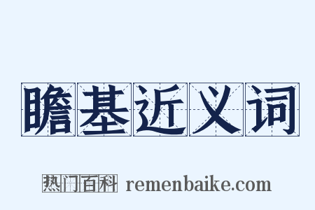 瞻基近义词是什么意思的图片